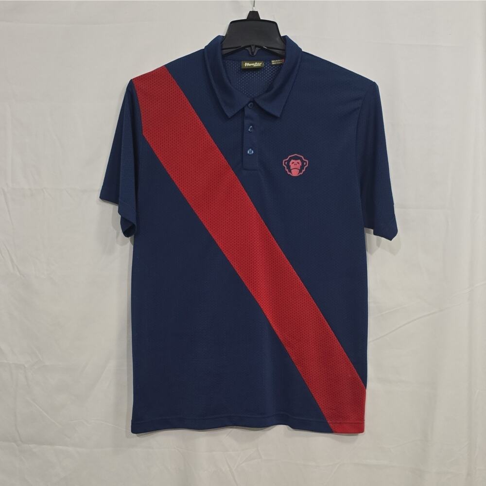 Howler Bros Men's L Mesh Polo Colorblock Performance Logo